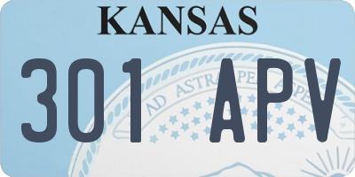 KS license plate 301APV