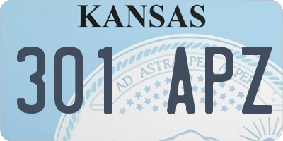 KS license plate 301APZ