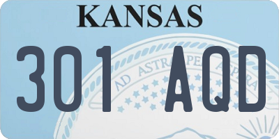 KS license plate 301AQD