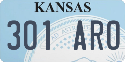 KS license plate 301ARO