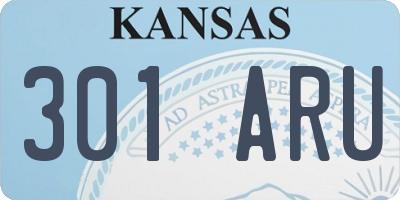 KS license plate 301ARU