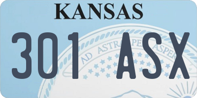 KS license plate 301ASX