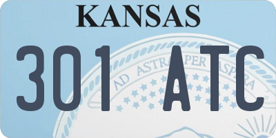 KS license plate 301ATC