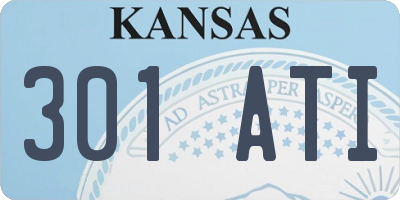 KS license plate 301ATI