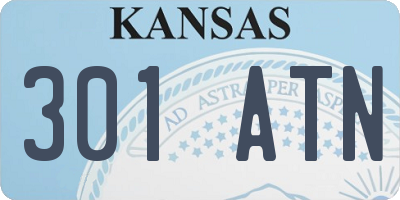 KS license plate 301ATN