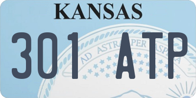 KS license plate 301ATP