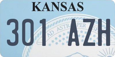 KS license plate 301AZH