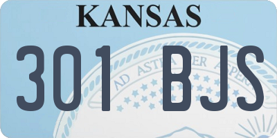 KS license plate 301BJS