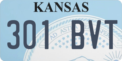 KS license plate 301BVT