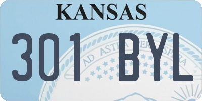 KS license plate 301BYL
