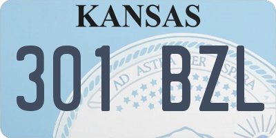 KS license plate 301BZL
