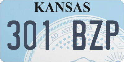 KS license plate 301BZP