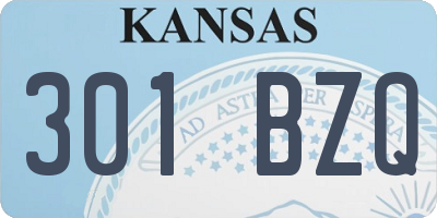 KS license plate 301BZQ