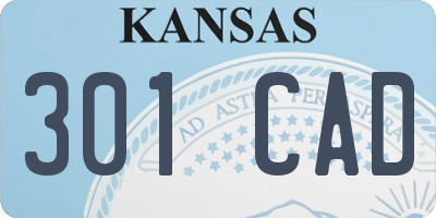 KS license plate 301CAD