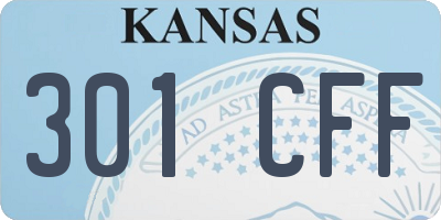 KS license plate 301CFF