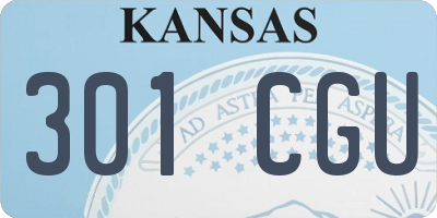 KS license plate 301CGU