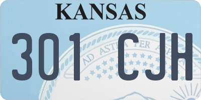KS license plate 301CJH