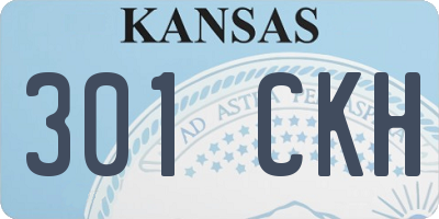 KS license plate 301CKH
