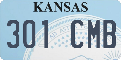 KS license plate 301CMB
