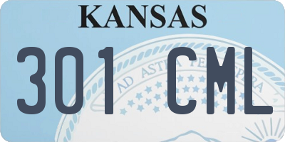 KS license plate 301CML