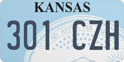 KS license plate 301CZH