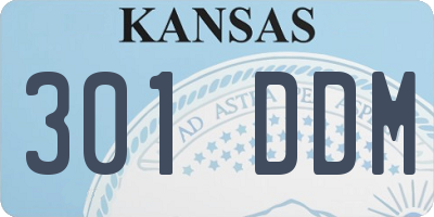 KS license plate 301DDM