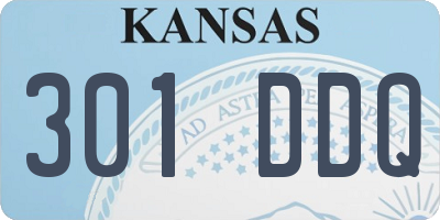 KS license plate 301DDQ