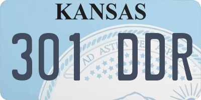 KS license plate 301DDR