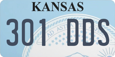 KS license plate 301DDS