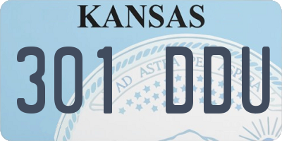 KS license plate 301DDU