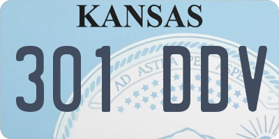 KS license plate 301DDV