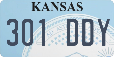 KS license plate 301DDY