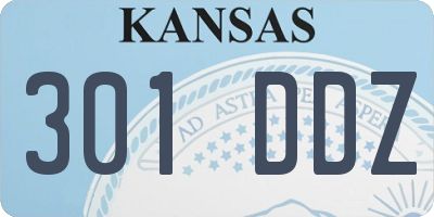KS license plate 301DDZ