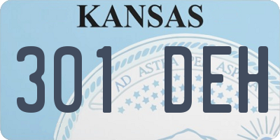 KS license plate 301DEH