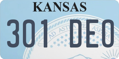KS license plate 301DEO