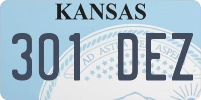 KS license plate 301DEZ
