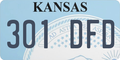 KS license plate 301DFD