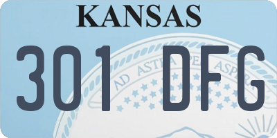 KS license plate 301DFG