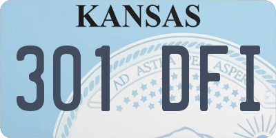 KS license plate 301DFI