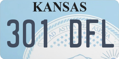 KS license plate 301DFL