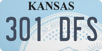 KS license plate 301DFS