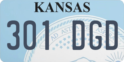 KS license plate 301DGD
