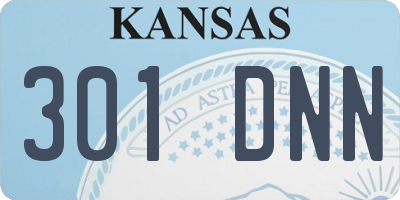 KS license plate 301DNN