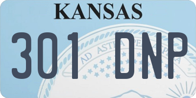 KS license plate 301DNP