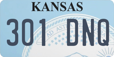 KS license plate 301DNQ