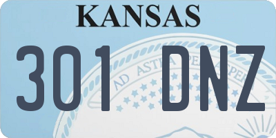 KS license plate 301DNZ