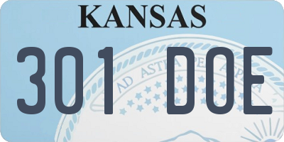 KS license plate 301DOE