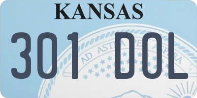 KS license plate 301DOL