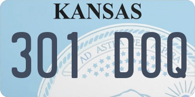 KS license plate 301DOQ