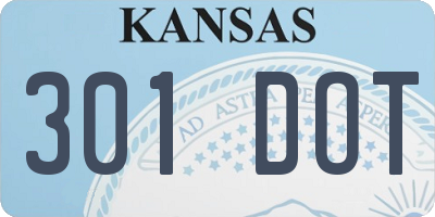KS license plate 301DOT